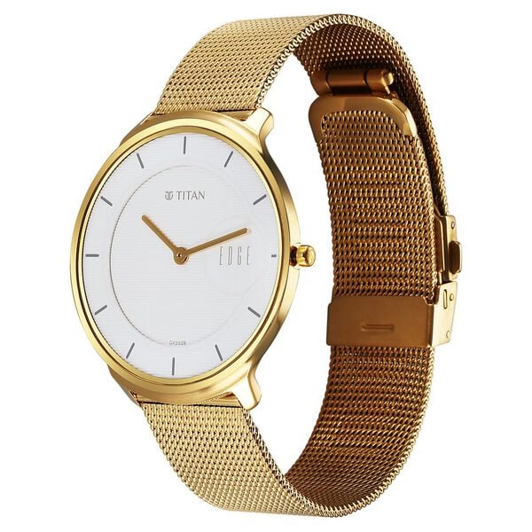 Titan Edge Baseline White Dial Analog Stainless Steel Strap Watch for Men - image number 5
