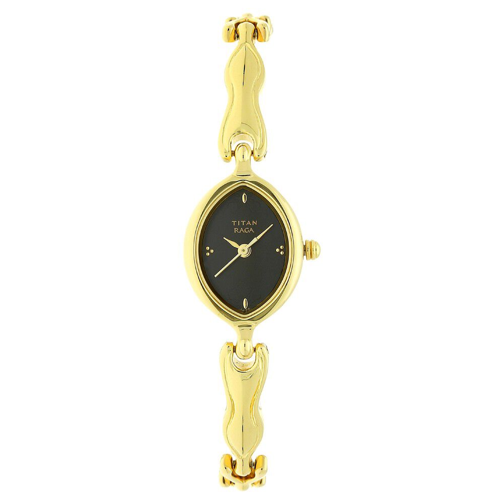 Buy Online Titan Raga Black Dial Analog Metal Strap watch for