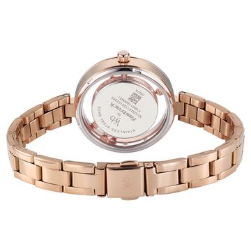 Vyb Starlet By Fastrack Quartz Analog Rose Mother of Pearl Dial Rose Gold Stainless Steel Strap Watch For Girls
