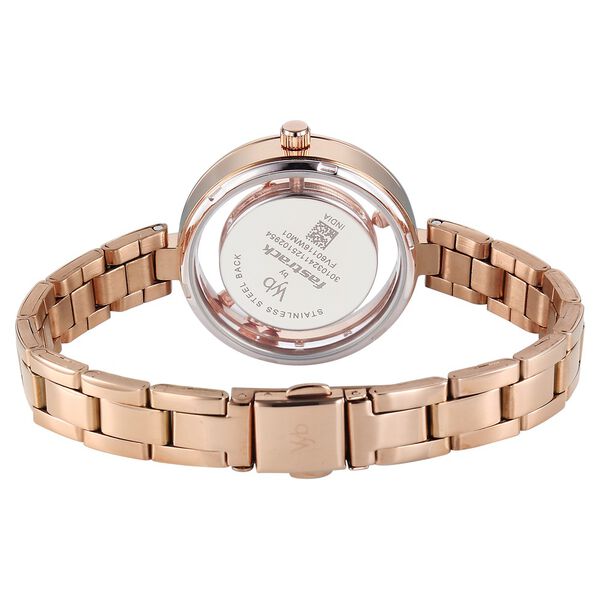 Vyb Starlet By Fastrack Quartz Analog Rose Mother of Pearl Dial Rose Gold Stainless Steel Strap Watch For Girls - image number 5
