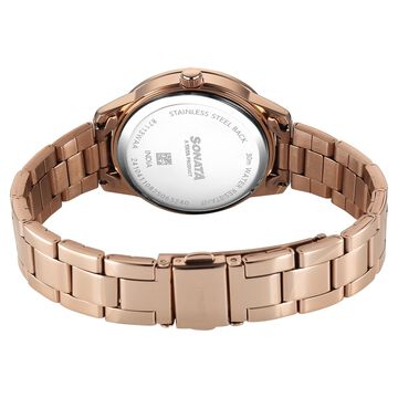 Sonata Festive Quartz Multifunction Green Dial Metal Strap Watch For Women