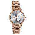 Poze By Sonata Quartz Analog Silver Dial Rose Gold Plated Stainless Steel Strap Watch For Women - image number 2