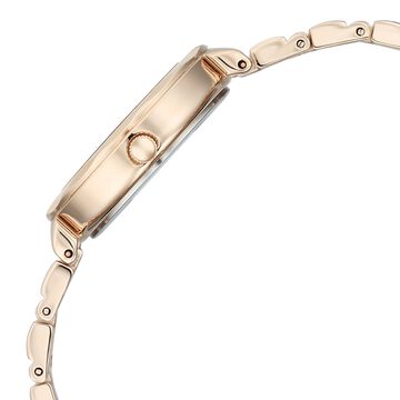 Titan Raga Spotlight Quartz Analog Mother of Pearl Dial Rose Gold Metal Strap Watch For Women