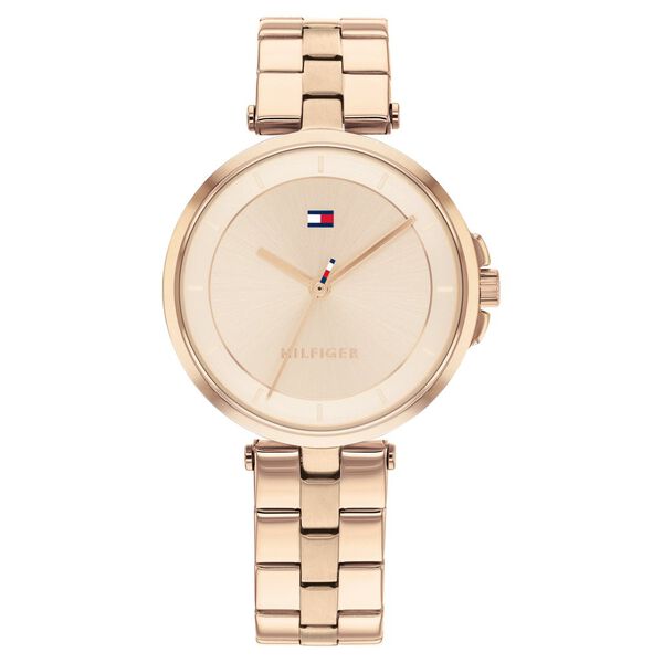 Tommy Hilfiger Quartz Analog Rose Gold Dial Stainless Steel Strap Watch for Women - image number 0