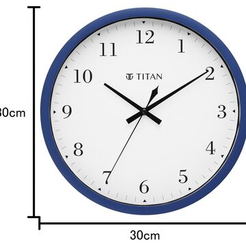 Titan Classic White Wall Clock with Silent Sweep Technology - 30.0 cm x 30.0 cm (Medium)