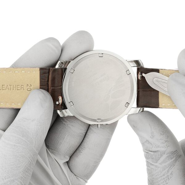 20 mm Brown Genuine Leather Strap for Men - image number 6