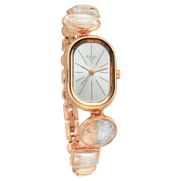 Titan Raga Moments of Joy White Dial Analog Metal Strap Watch for Women - image number 1