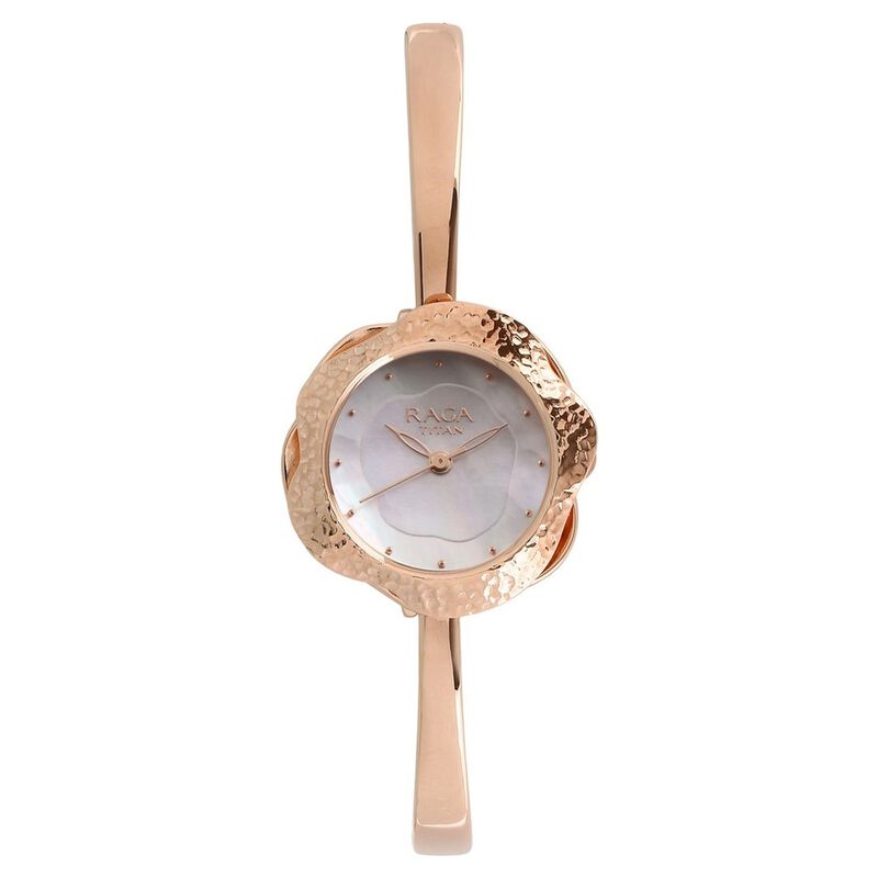 Titan Quartz Analog Mother Of Pearl Dial Watch for Women