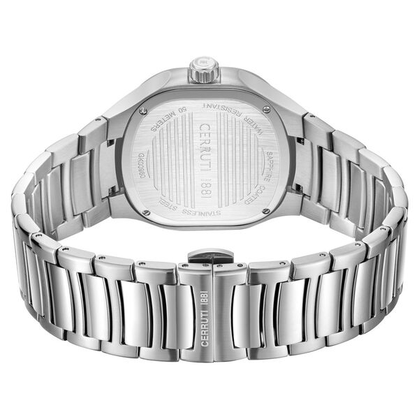 Cerruti 1881 Quartz Multifunction Blue Dial Silver Stainless Steel Strap Watch For Men - image number 2