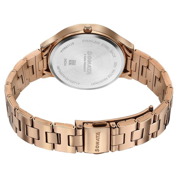 Sonata Women's Work Wear rose goldWatch - Premium Multifunction design for everyday style - image number 5