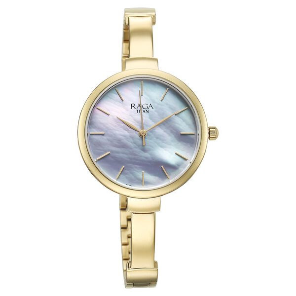 Titan Raga Showstopper Quartz Analog Mother Of Pearl Dial Metal Strap Watch for Women - image number 1