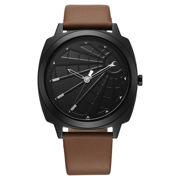 Fastrack Groove Quartz Analog Black Dial Guys Leather Watch - image number 1