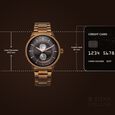Titan Stellar Analog with Dual Moon Phase and Brown Dial IP Bronze Stainless Steel Strap Watch for Men - image number 3
