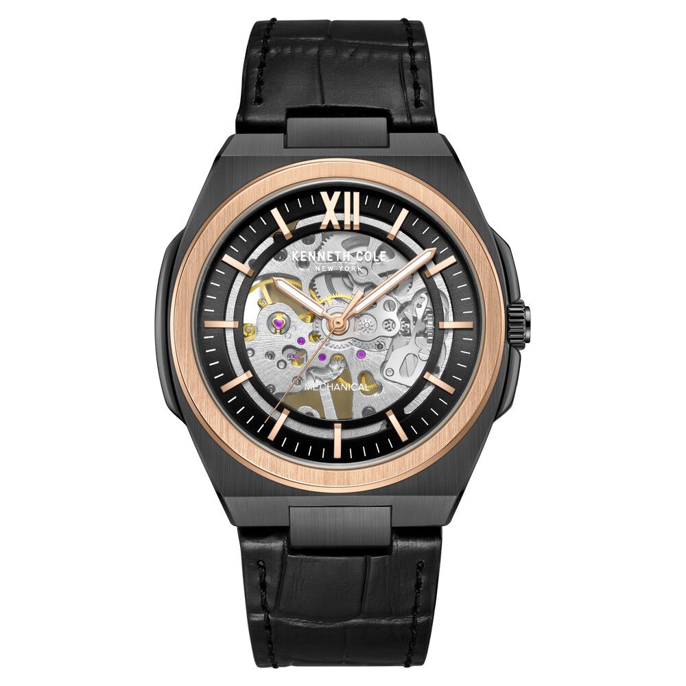 Buy Online Kenneth Cole Black Dial Analog Mechanical Hand Wound Watch for Men kcwge0014004mn Titan