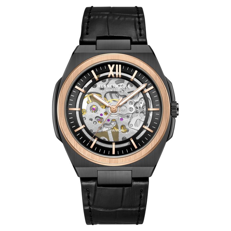 Buy Online Kenneth Cole Black Dial Analog Mechanical Hand Wound Watch for  Men - kcwge0014004mn