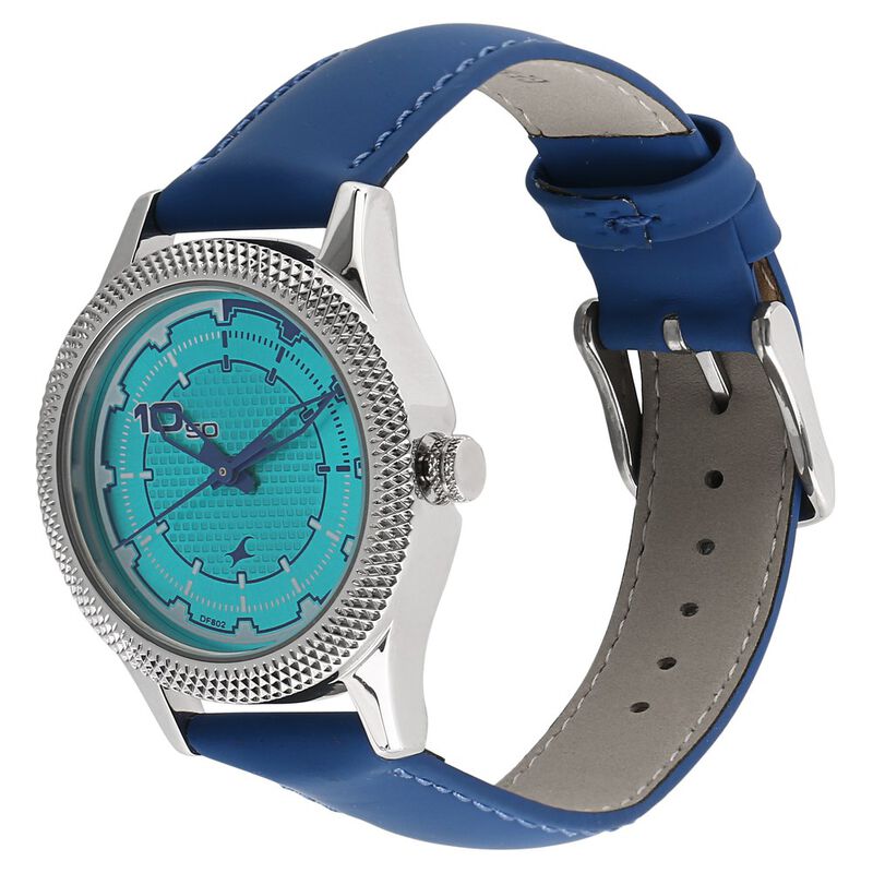 Fastrack Quartz Analog Blue Dial Leather Strap Watch for Girls - image number 1