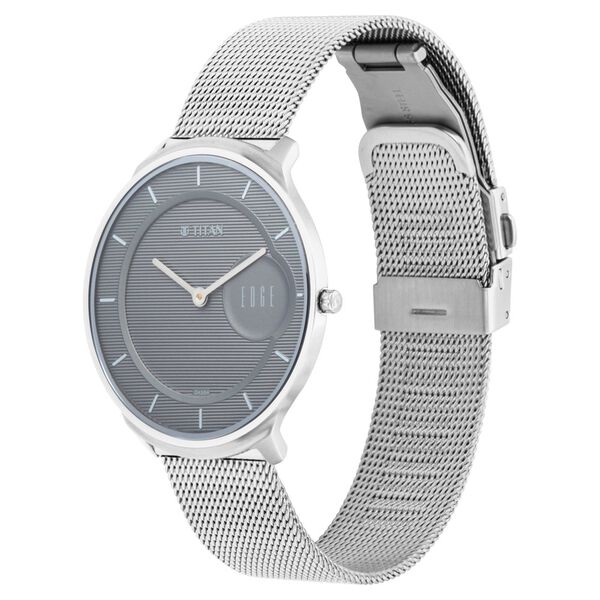 Titan Minimals Grey Dial Analog Stainless Steel Strap Watch for Men - image number 3