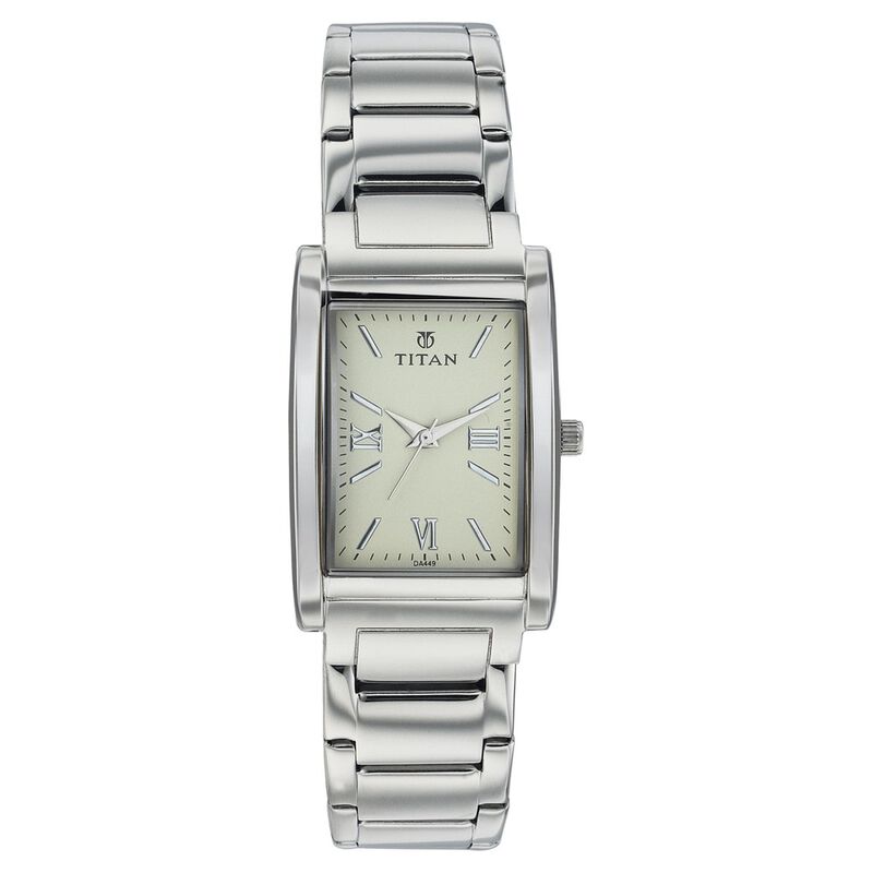 Titan Quartz Analog Off White Dial Watch for Women