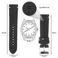22 mm Black Genuine Leather Straps for Men - image number 1