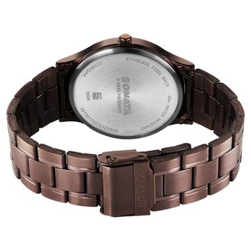 Sonata Aspire Quartz Analog Brown Dial Stainless Steel Strap Watch For Men
