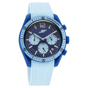 SF Genesis Bold Chronograph Watch for Men with Light Blue Strap