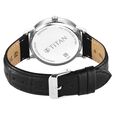 Titan Elegance Analog with Date by Hand and Dark Grey Dial Black Leather Strap Watch for Men - image number 6