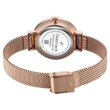 Fastrack Stunners X Quartz Analog Green Dial Stainless Steel Strap Watch For Girls