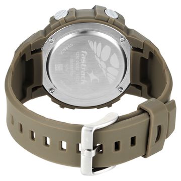 Fastrack Digital Dial Green Silicone Strap Watch For Guys