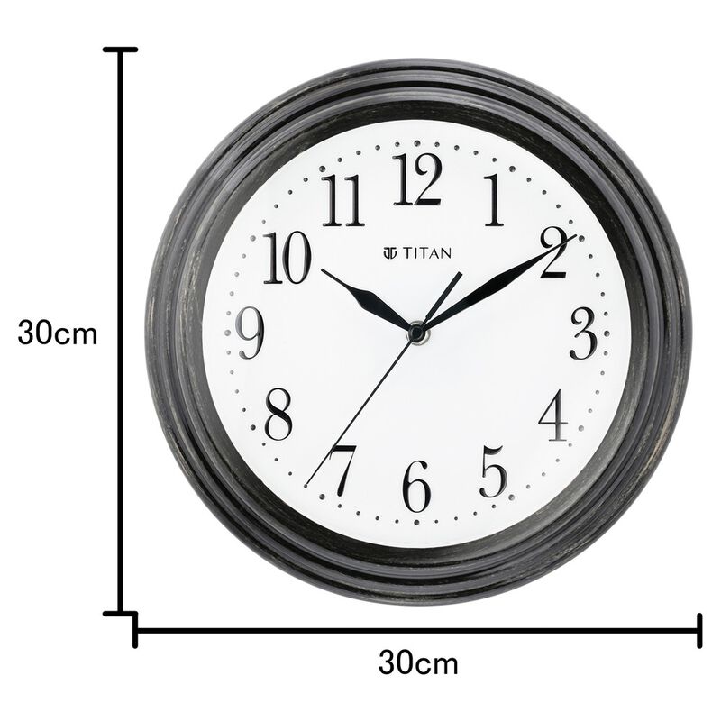 Titan Classic White Wall Clock with Silent Sweep Technology - 30 cm x 30 cm (Medium) - image number 3