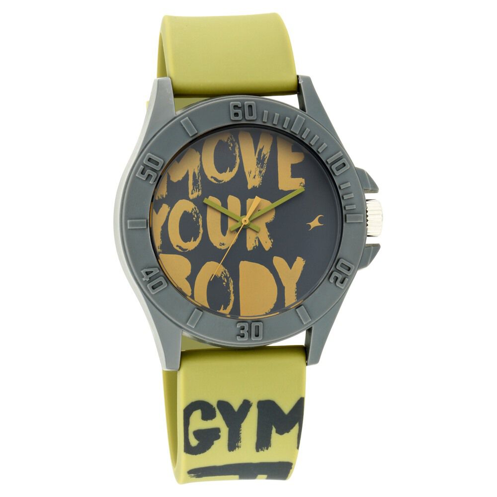 Fastrack grey dial hotsell analog unisex watch
