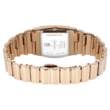 Titan Raga Opalesque Quartz Analog Multicoloured Dial Rose Gold Metal Strap Watch For Women