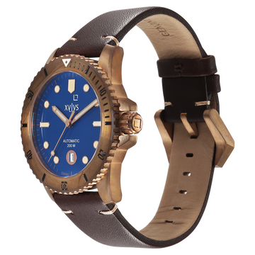 Xylys Mariana Swiss Analog with Date Blue Dial Geniune Leather Strap Watch For Men