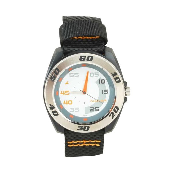 Fastrack Quartz Analog White Dial Plastic Strap Watch for Guys - image number 0