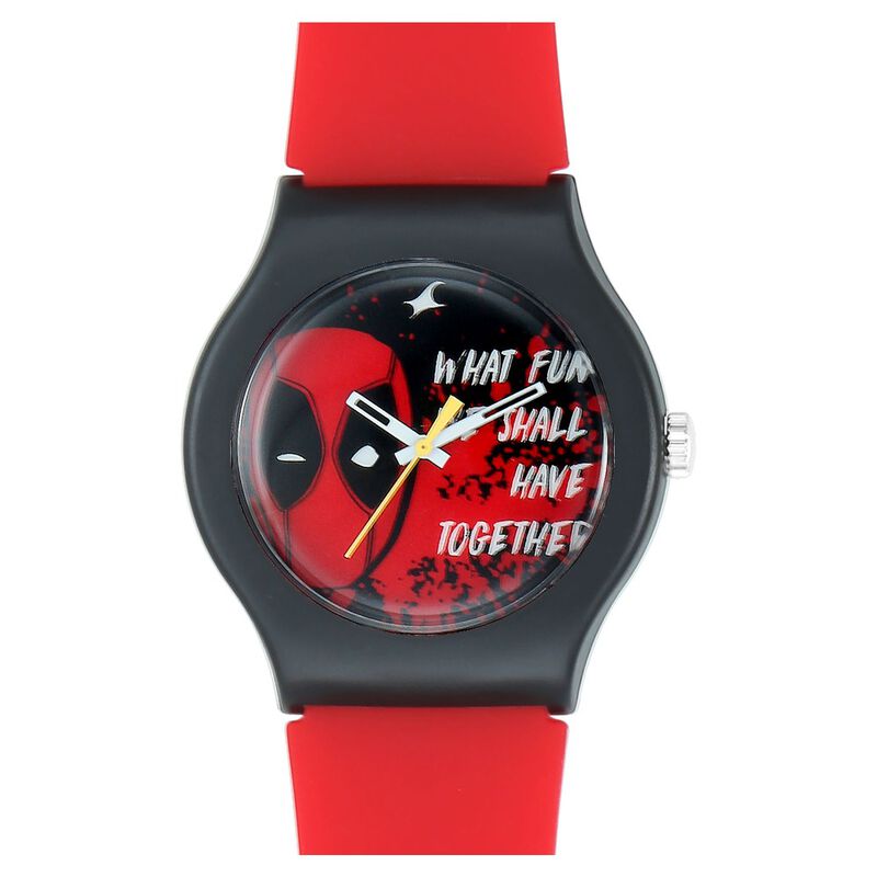 Fastrack Deadpool Quartz Analog Bicolour Dial Silicone Strap Unisex Watch