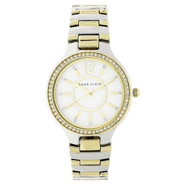 Anne Klein Quartz Analog Mother of Pearl Dial Stainless Steel Strap Watch for Women - image number 0