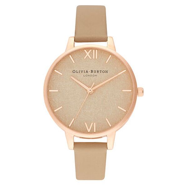 Olivia Burton Quartz Analog Rose Gold Dial Leather Strap Watch for Women - image number 0