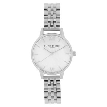 Olivia Burton Quartz Analog Mother of Pearl Dial Stainless Steel Strap Watch for Women