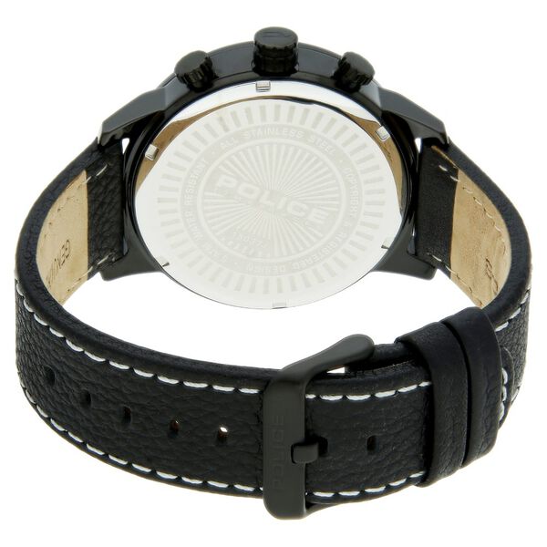 Police Quartz Multifunction Black Dial Leather Strap Watch for Men - image number 3