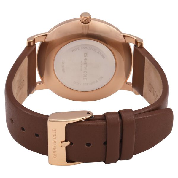 Kenneth Cole Quartz Analog Grey Dial Leather Strap Watch for Men - image number 4