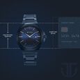 Titan Classic Slim Quartz Analog with Date Blue Dial Stainless Steel Strap Watch for Men - image number 2