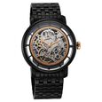 Titan Mechanical Slimline Black Dial Black Stainless Steel Strap watch for Men - image number 2