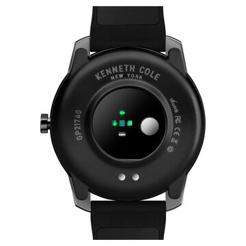Kenneth Cole Smart Black Dial Silicone Strap Unisex Watch With Black Strap