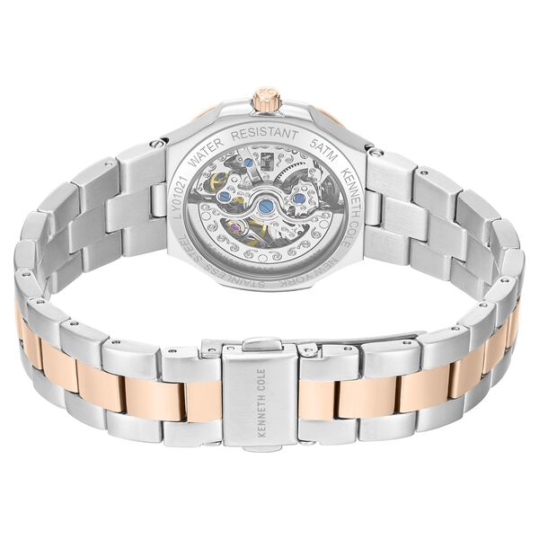 Kenneth Cole Automatic Automatic Silver Dial Two Toned Stainless Steel Strap Watch For Women - image number 4