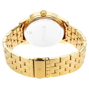 Titan Regalia Opulent Champagne Dial Analog with Day and Date Stainless Steel Strap watch for Men