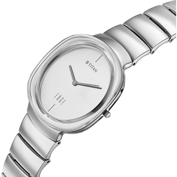 Edge Squircle Titanium Grade 5 Quartz Analog Quartz Analog Mirror Polished Grey Dial Titanium Strap Watch For Men - image number 3