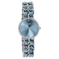Poze Poze Quartz Analog Blue Dial Two Toned Metal & Leather Strap Watch For Women - image number 2