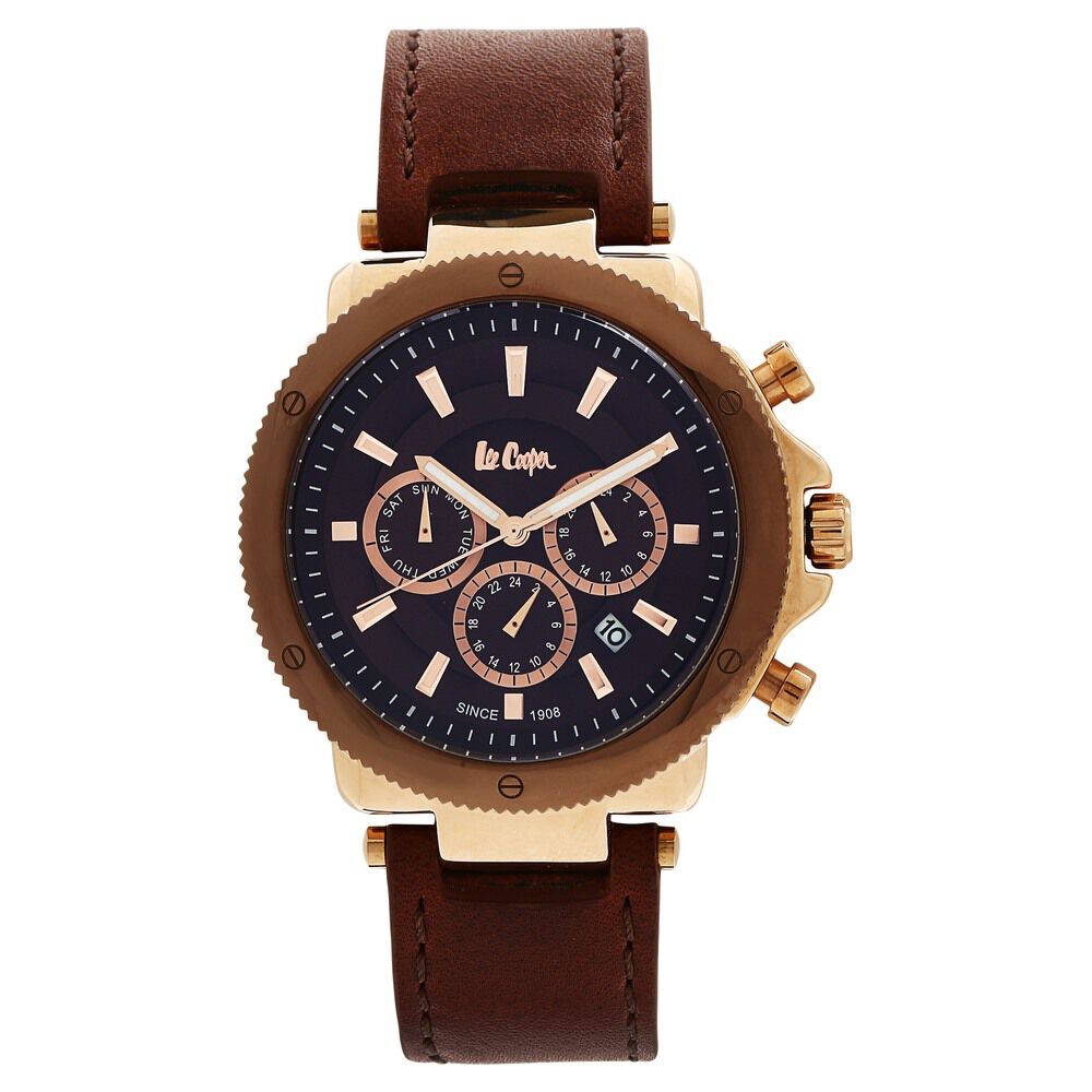 Buy Online Lee Cooper Quartz Multifunction Brown Dial Watch for Men nclc6182742 Titan