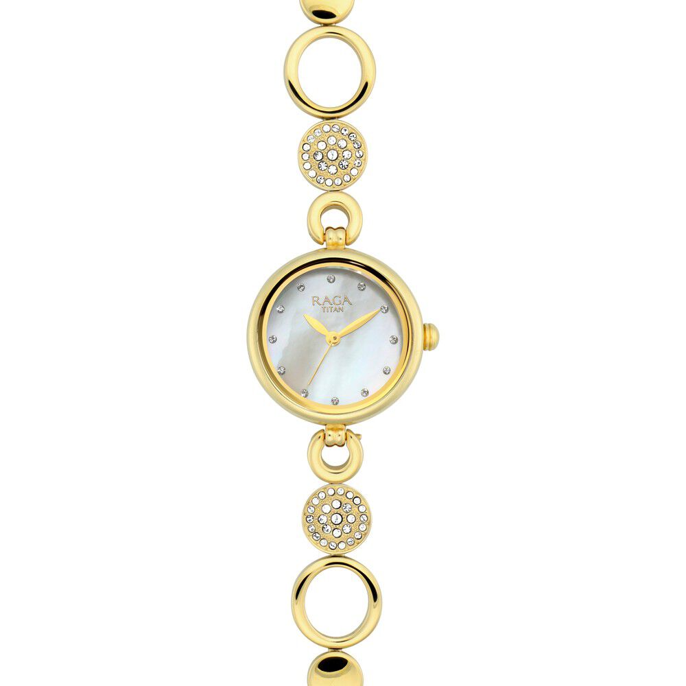 Buy Online Titan Raga Mother of Pearl Dial Women Watch With Metal Strap ns311ym16 Titan