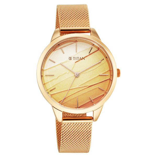 Titan Purple Glam It Up Multicoloured Dial Women Watch With Stainless Steel Strap - image number 0
