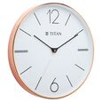 Titan Metallic Wall Clock White Dial with Rose Gold Sleek frame and Silent Sweep Technology - 40.0 cm x 40.0 cm (Large) - image number 2